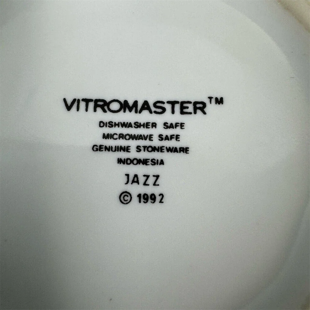 Vitromaster Jazz Sugar Bowl With Lid White Multicolor Geometric Vintage